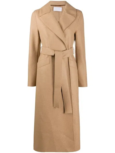 HARRIS WHARF LONDON WRAP-AROUND VIRGIN WOOL COAT