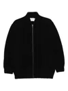 Harris Wharf London Zip-front Balloon-sleeve Jacket In Black