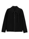 Harris Wharf London Wool Jacket With Zip And Collar In Black