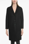 HARRIS WHARF UNLINED BOILED WOOL COAT WITH FLUSH POCKETS