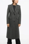 Harris Wharf Virgin Wool Coat With Flap Pockets And Split In Gray