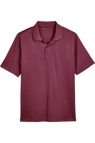 Harriton Advantage Snag Protection Plus Polo In Burgundy