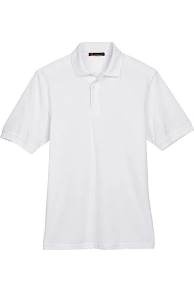 Harriton Easy Blend Polo In White