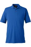 Harriton Pique Polo In Blue