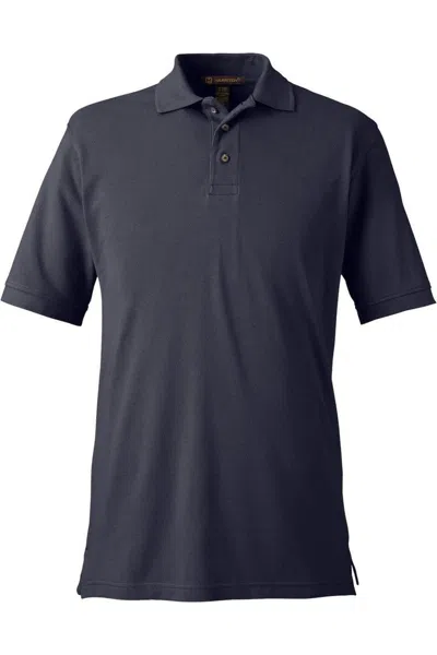 Harriton Pique Polo In Blue