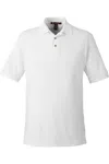 Harriton Pique Polo In White