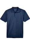 Harriton Polyester Jersey Polo In Blue