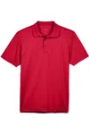 Harriton Polyester Jersey Polo In Red