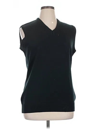 Pre-owned Harriton Sweater Vest In Black
