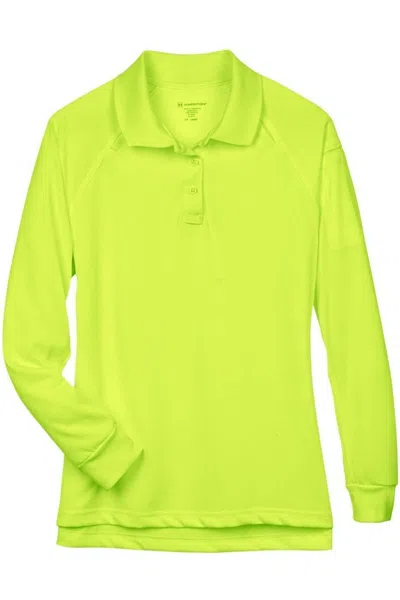Harriton Women's Advantage Long Sleeve Tactical Polo In Green