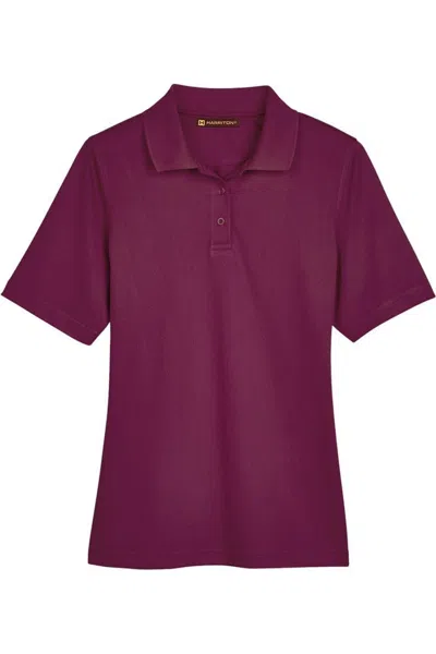 Harriton Women's Advantage Snag Protection Plus Polo In Purple