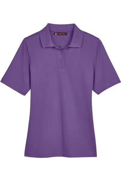 Harriton Women's Advantage Snag Protection Plus Polo In Purple