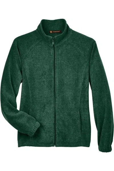 Harriton Women's Full-zip Fleece In Green