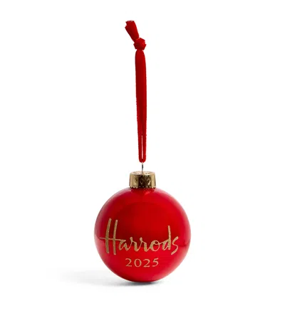 Harrods 2025 Year Bauble In Red
