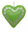 Harrods Beaded Heart Tree Decoration In Green
