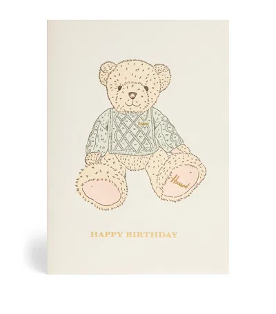 Harrods Bear Happy Birthday Card