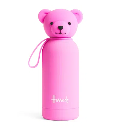 Harrods Bear Water Bottle In Pink