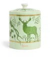 Harrods Bone China Menagerie Print Tea Caddy In Green