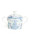 Harrods Bone China Sugar Bowl In Blue