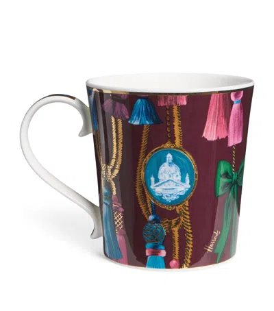 Harrods Bone China Tassel Mug In Multi