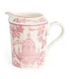 Harrods Bone China Toile Creamer In Pink