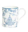 Harrods Bone China Toile Mug In Blue
