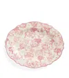 Harrods Bone China Toile Platter In Pink