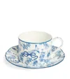 Harrods Toile Teacup And Saucer In Blue