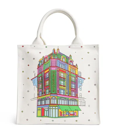 Harrods Canvas Colour-pop Building Tote Bag