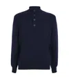 Harrods Cashmere Button-down Sweater In Blue