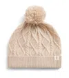 Harrods Cashmere Cable-knit Beanie In Beige
