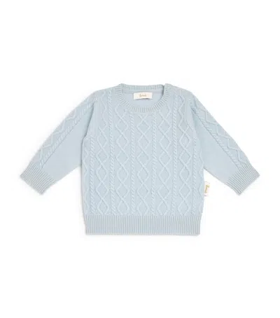 Harrods Kids' Cashmere Cable-knit Sweater In Blue