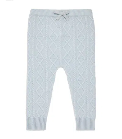 Harrods Cashmere Cable-knit Trousers (0-24 Months) In Blue