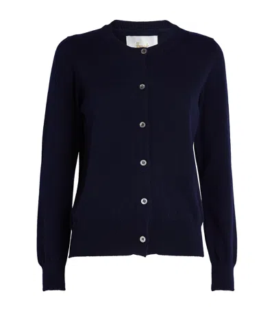 Harrods Cashmere Cardigan In Navy