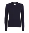 Harrods Cashmere Crew-neck Sweater In Navy