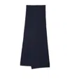 Harrods Cashmere Ribbed Scarf In Navy