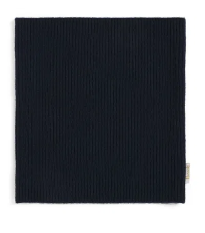 Harrods Cashmere Ribbed Snood In Blue
