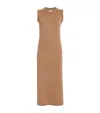 Harrods Cashmere Sleeveless Midi Dress In Ivory