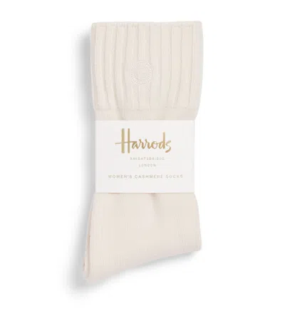 Harrods Cashmere Socks In Neutral