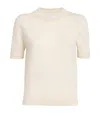 Harrods Cashmere T-shirt Sweater In Ivory