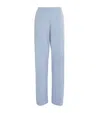 Harrods Cashmere Wide-leg Sweatpants In Blue