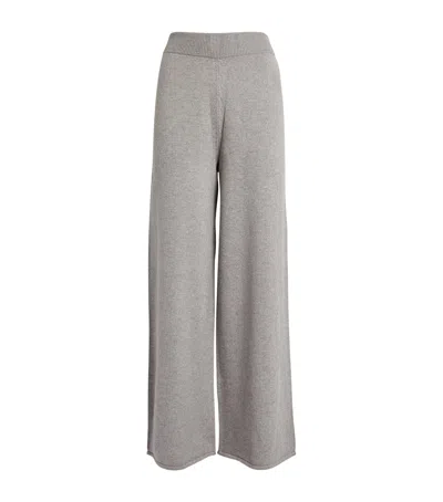 Harrods Cashmere Wide-leg Sweatpants In Grey