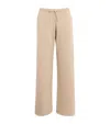 Harrods Cashmere Wide-leg Sweatpants In Sand