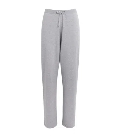 Harrods Cashmere Wide-leg Sweatpants In Grey