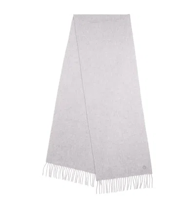 Harrods Cashmere Woven Scarf In Gray