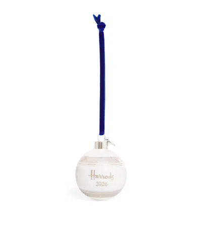 Harrods Ceramic 2026 Bauble In White