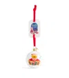 Harrods Ceramic Alfie Bear Bauble In Multi