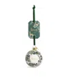 Harrods Ceramic Green Toile Print Bauble In Multi