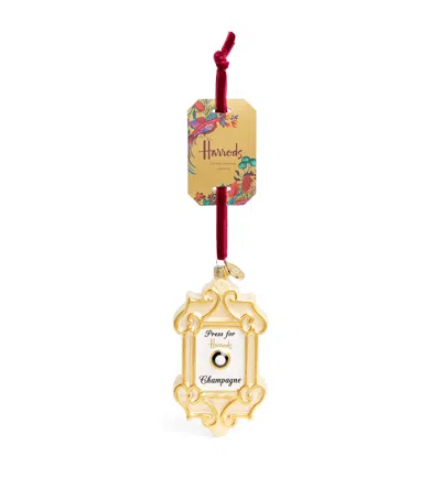 Harrods Champagne Doorbell Ornament In Gold