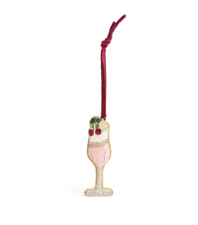 Harrods Cherry Champagne Cocktail Tree Decoration In Multi